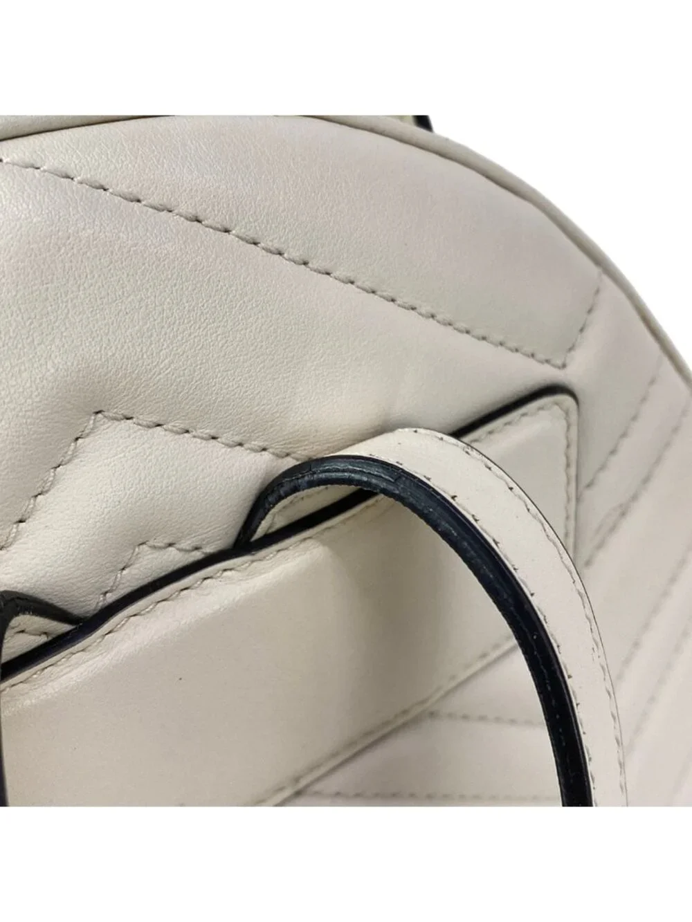 Gucci Backpack GG Marmont Ivory Leather